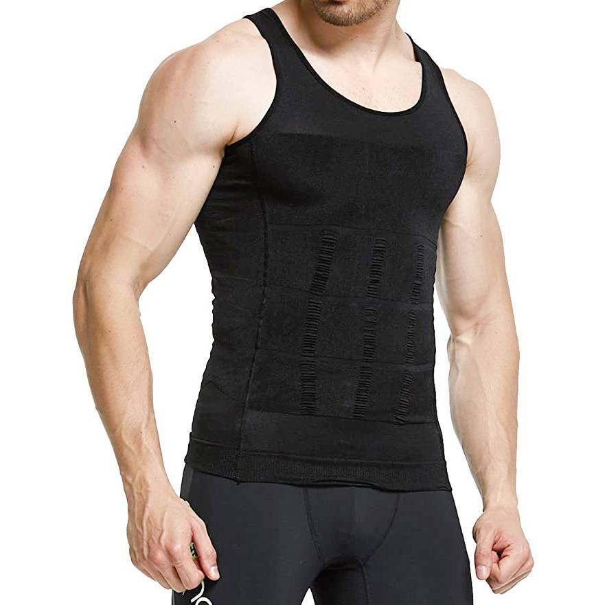Men’s Slimming Vest Body Shaper Abs Abdomen Compression Shirt Workout Tank Tops