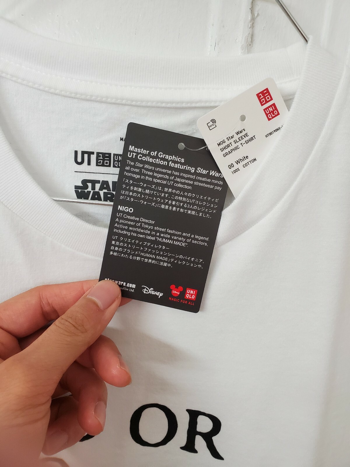 (US SELLER) Uniqlo x Star Wars 2019 T-Shirt Master of Graphics UT NIGO White