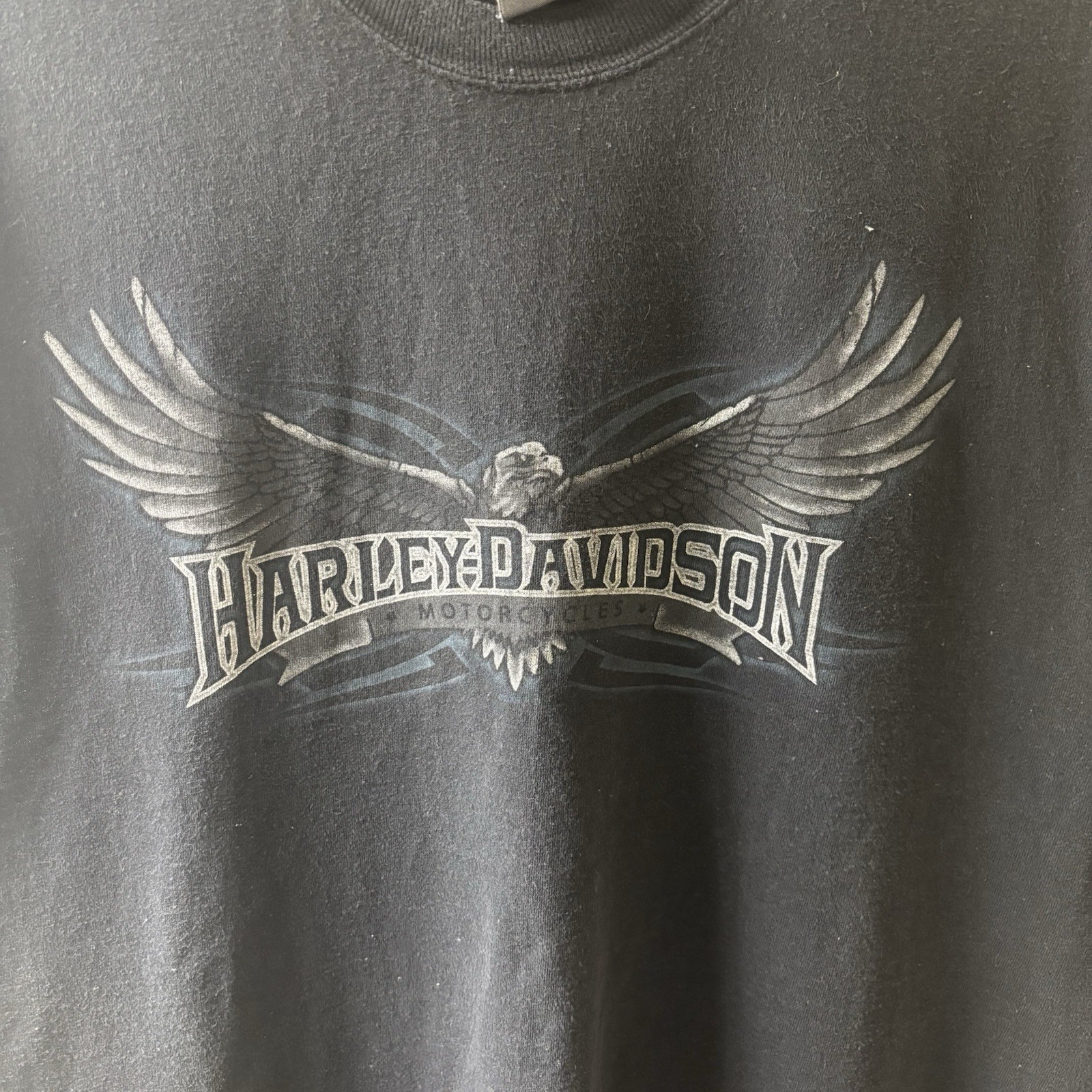Harley Davidson Shirt Mens XL BLK Sleeveless Muscle Eagle Freedom Machine Biker