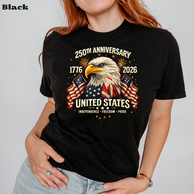 250th Anniversary United States Shirt, Patriotic Eagle T-Shirt, America1776–2026