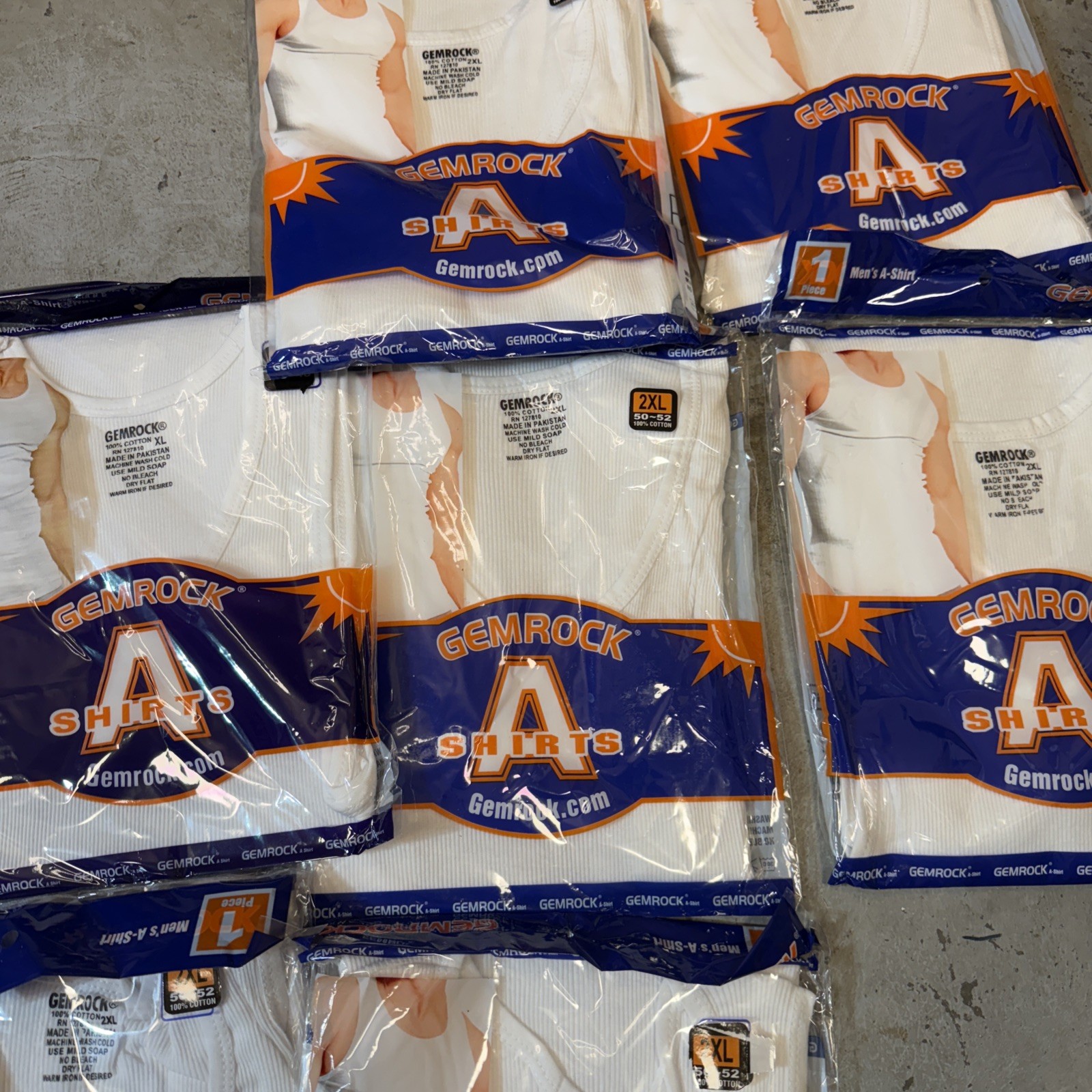 6 Pieces 2xL A Shirt/ Tang Top Special,Individually Wrapped Last Of Inventory
