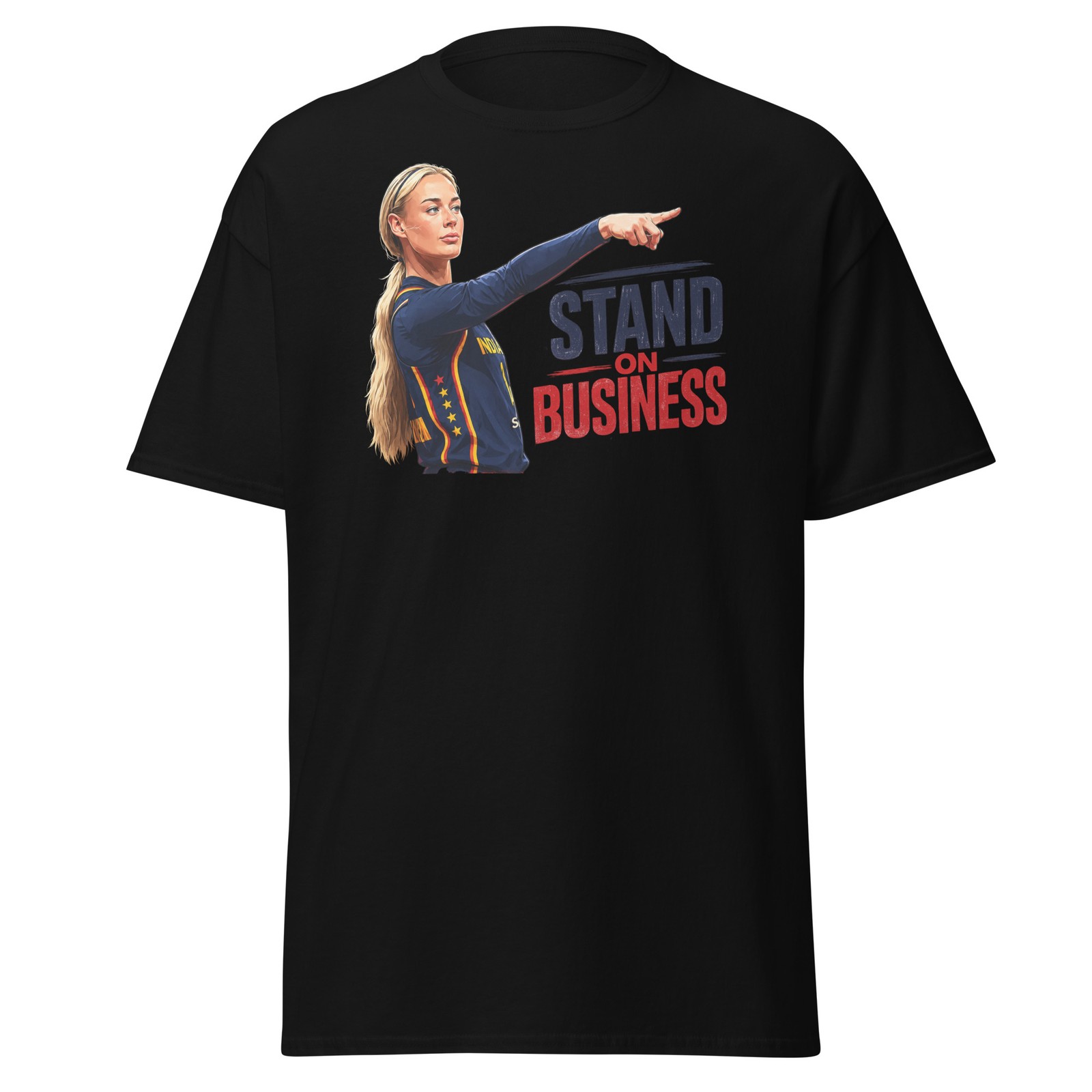Sophie Cunningham Shirt Indiana Basketball Stand on Business Finger Point Tee