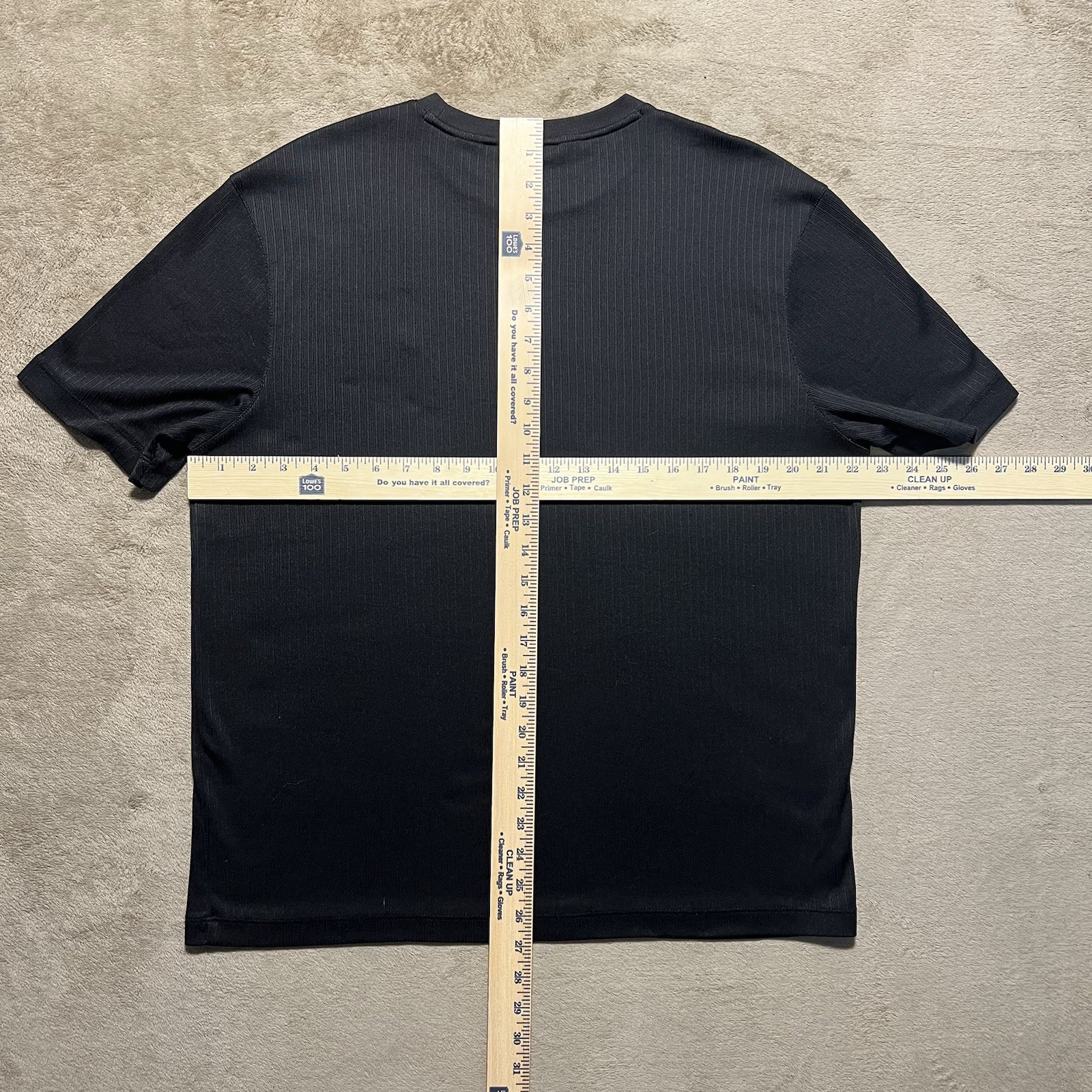 Vintage Pierre Cardin T Shirt Mens M Black Ribbed Minimal Designer
