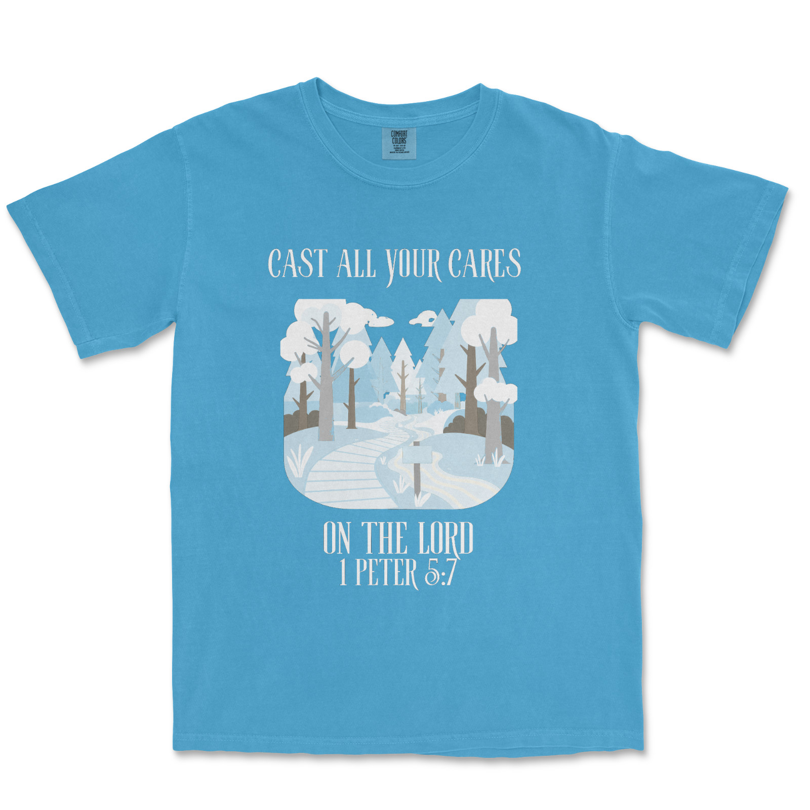 Cast All Your Cares Shirt Graphic Christian Shirts for Men Bible Verse T Shirt