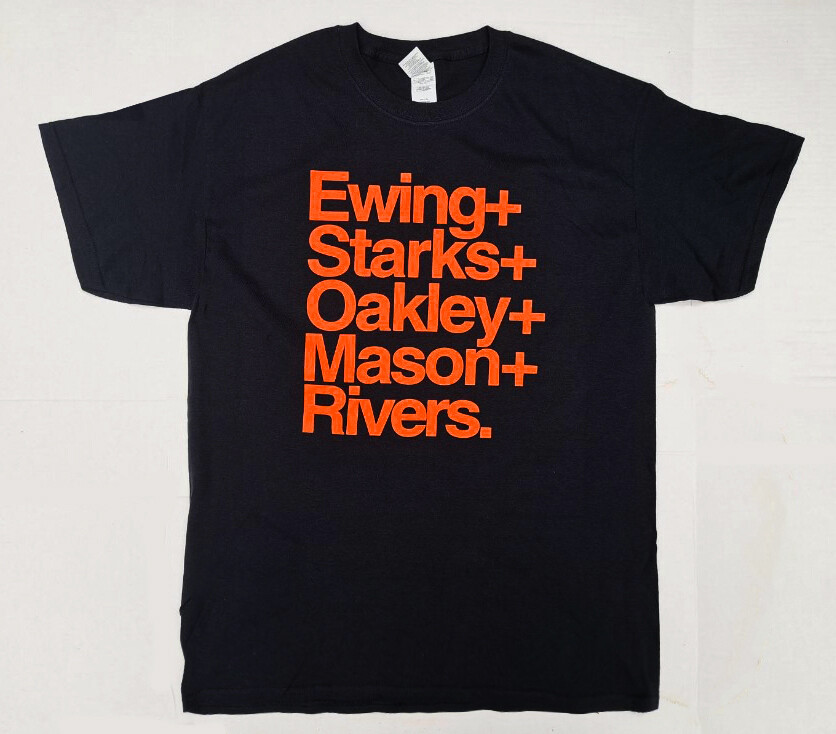 NYK 1994 Retro Names T Shirt, Patrick Ewing, John Starks, Oakley