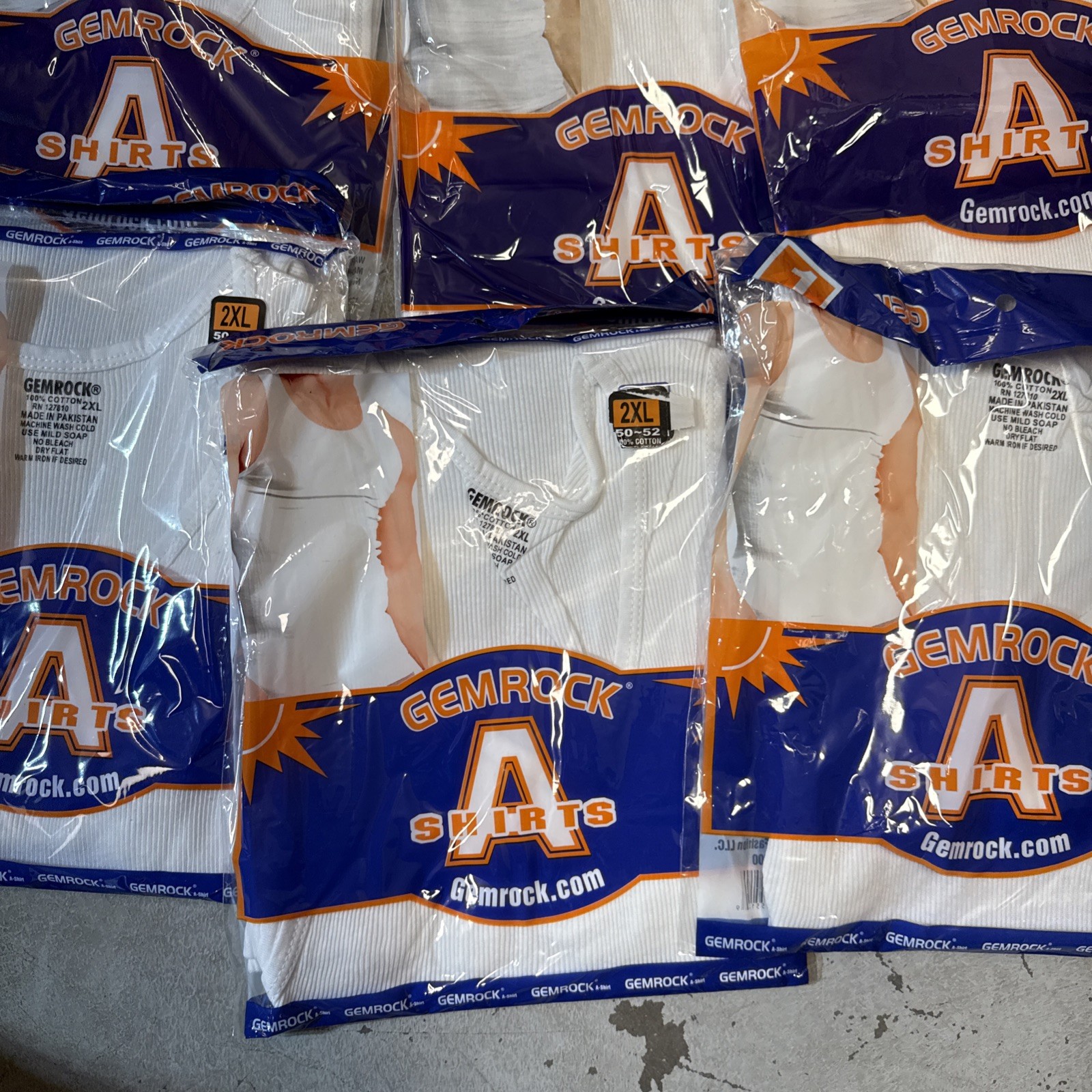 6 Pieces 2xL A Shirt/ Tang Top Special,Individually Wrapped Last Of Inventory