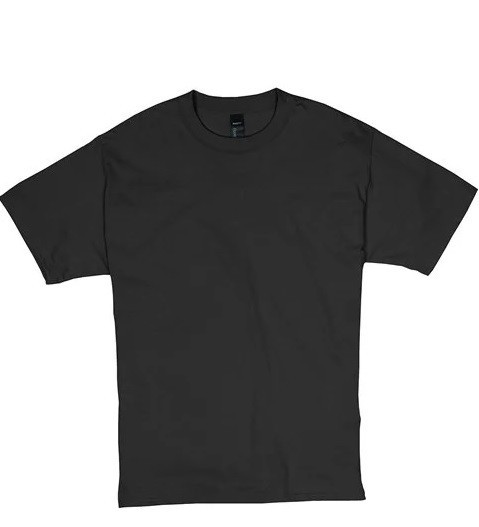 Hanes Beefy-T Unisex Heavyweight Cotton T-Shirt, XL, Black Machine Washable NEW