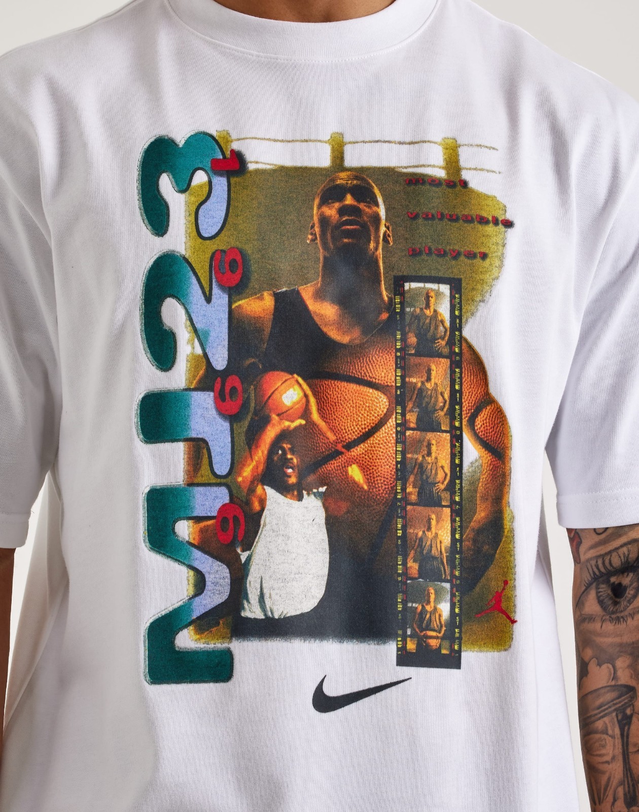 Jordan MJ23 Graphic T-Shirt FZ1991-100 White Black Men’s Size M NWT