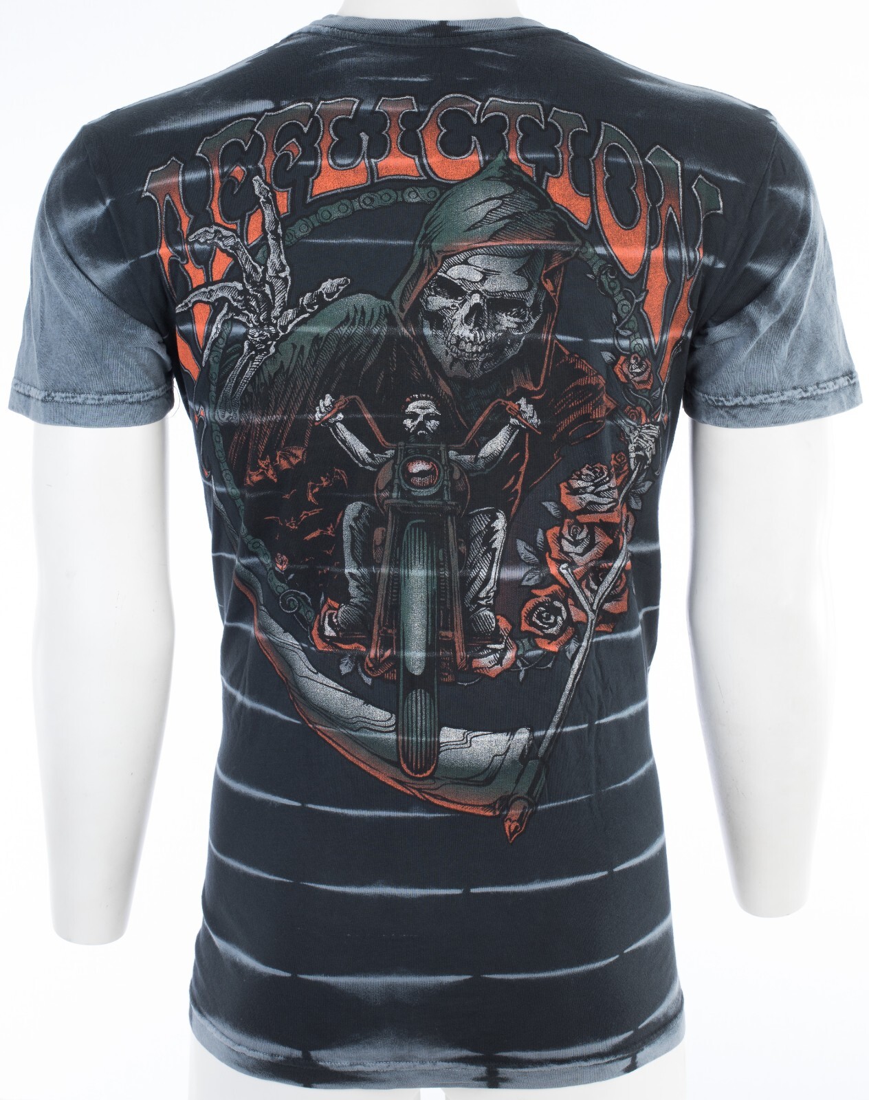 $58 AFFLICTION American Customs HELL RIDER Short Sleeve Slim Fit T-shirt NWT