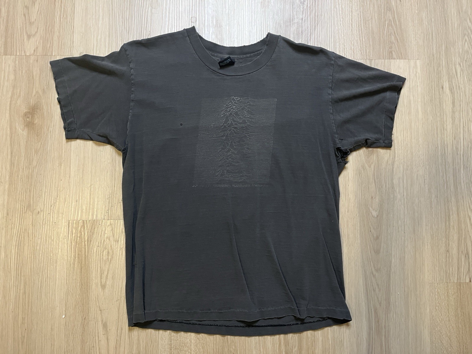 Vintage Joy Division Shirt 80s Wild Oats Unknown Pleasures RARE Distressed READ