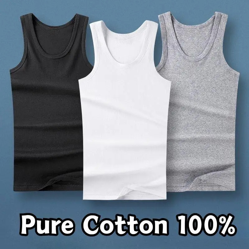 Hot Summer Male tank top Women Basic Elastic Tank Pure Cotton Sleeveless