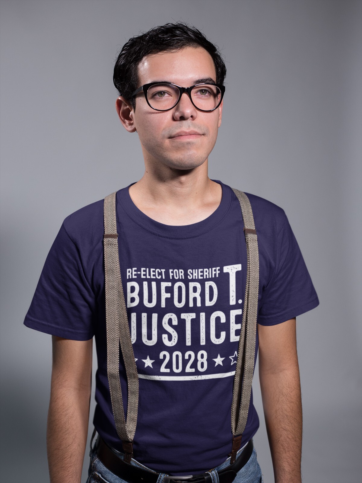 Buford T Justice 2028 Election sheriff smokey bandit Xs-5x Unisex Soft Tshirt