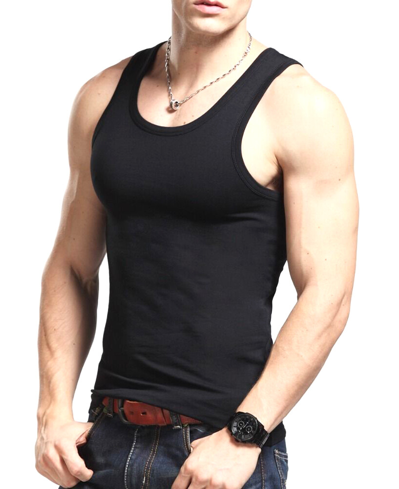 3 to 12 Packs Mens 100% Cotton Tank Top A-Shirt Wife Beater Undershirt Lot