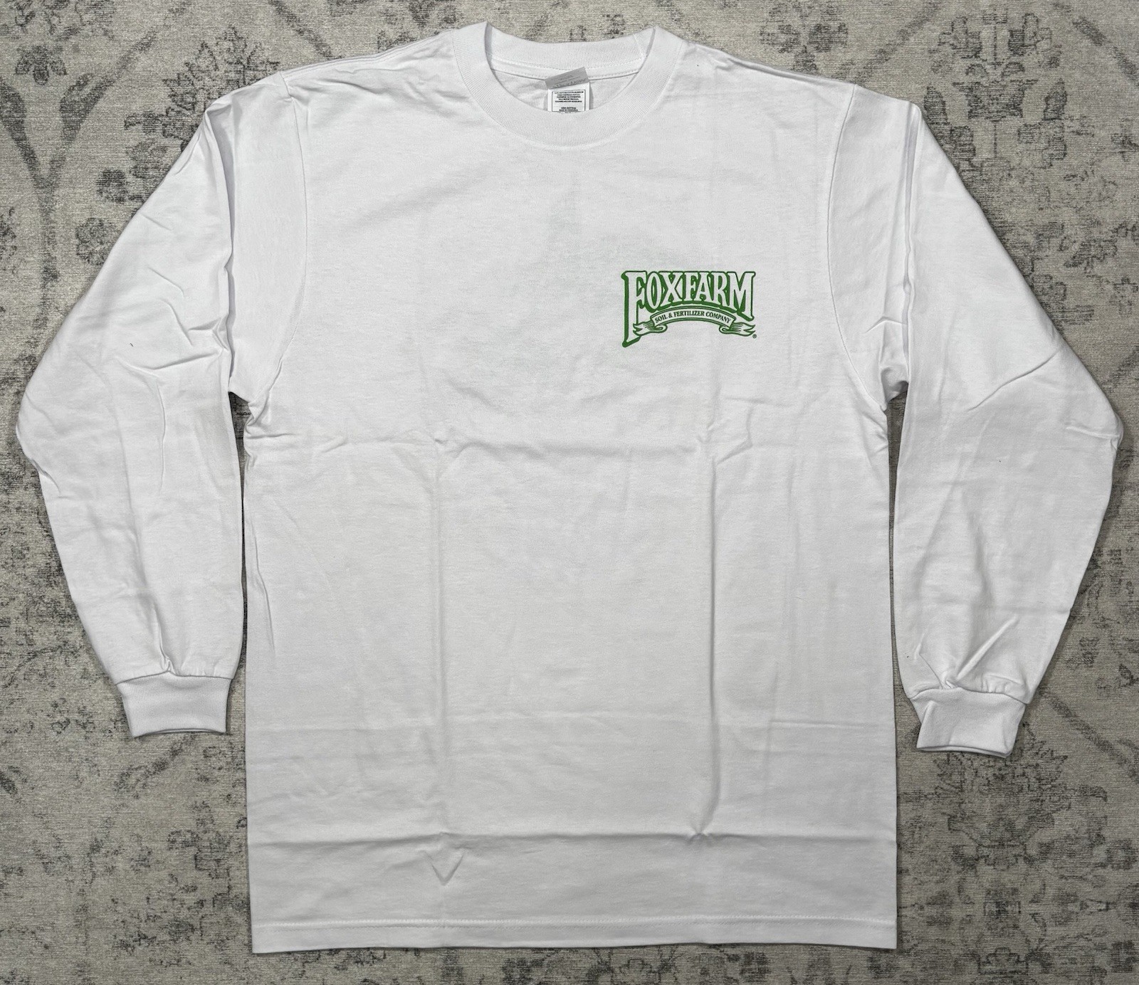 Sz L FoxFarm Soil & Fertilizer Company White Long Sleeve Shirt ShakaWear NEW