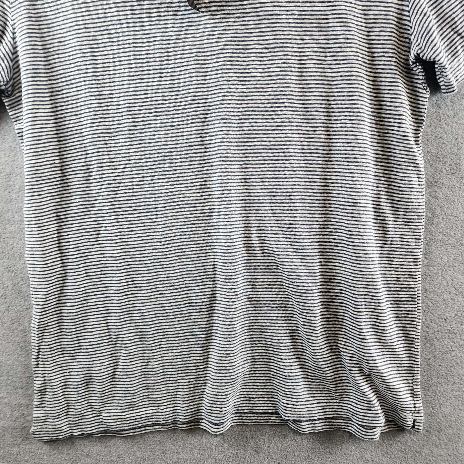 The Men’s Store at Bloomingdale’s Striped Linen Tee Men’s Size Medium Dark Slate