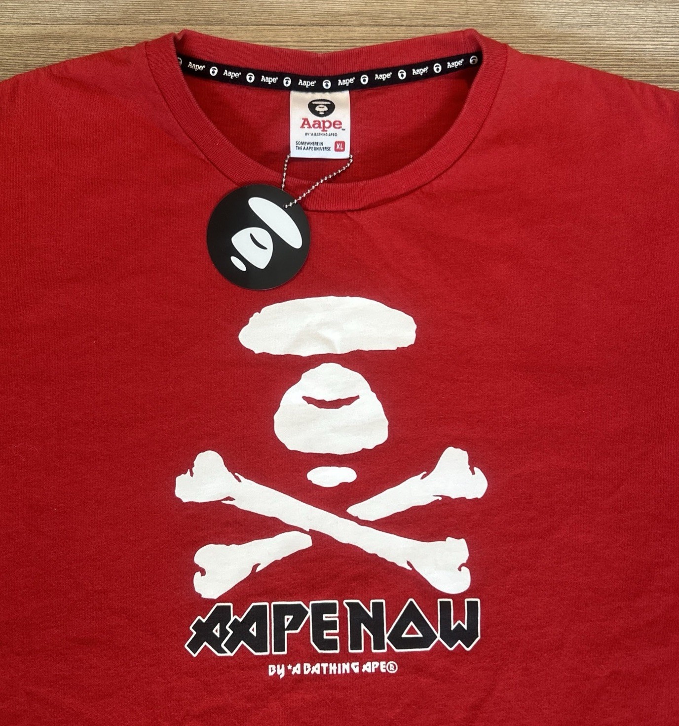 NEW – AAPE by *A BATHING APE ‘Aape Now’ Graphic T-shirt (Men’s XL / Red)