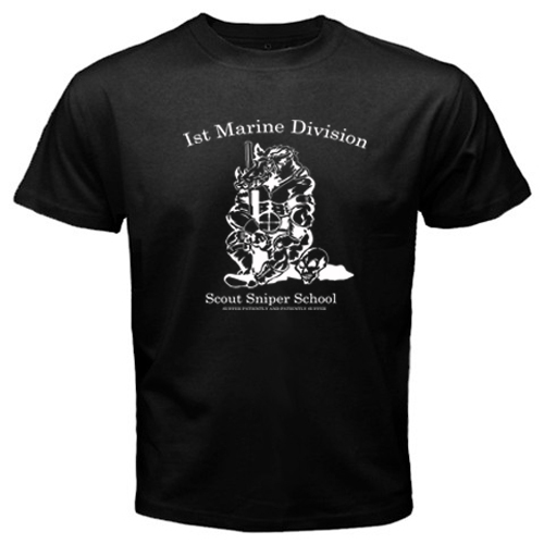 USMC United States Marine Corps Scout Sniper Camp Pendleton School T-shirt