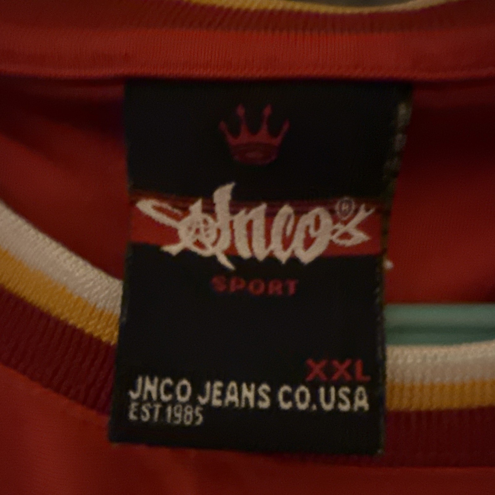 JNCO Sport Men’s XXL Red/White Reversible Sleeveless Jersey Graphic T-Shirt