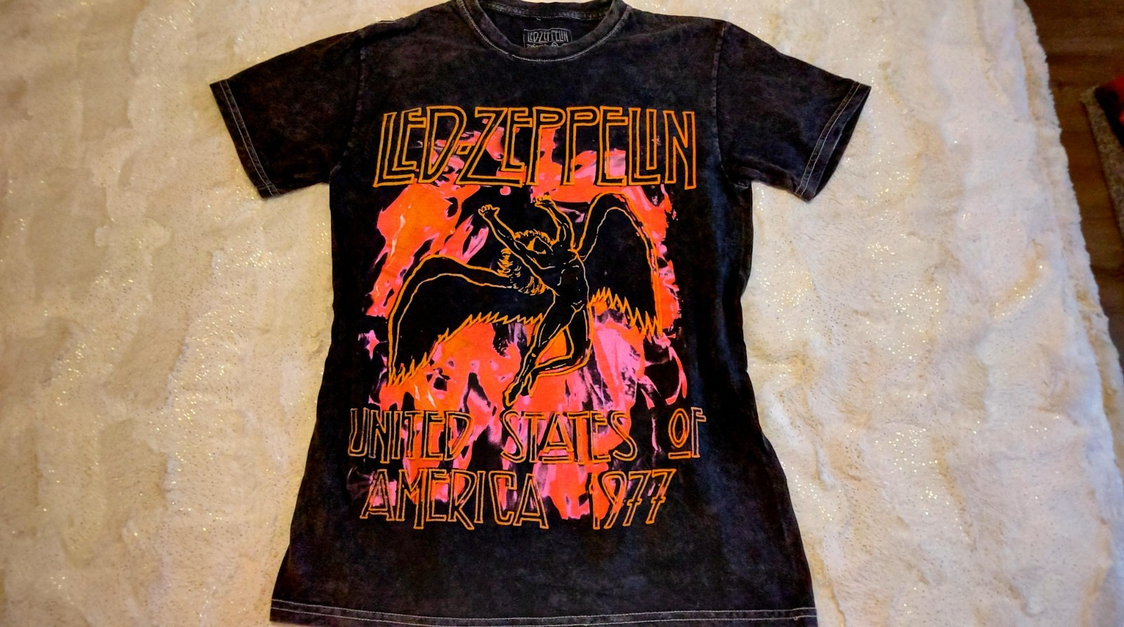 LED ZEPPELIN UNITED STATES OF AMERICA 1977 TOUR SHIRT, MENS BLACK SMALL,…