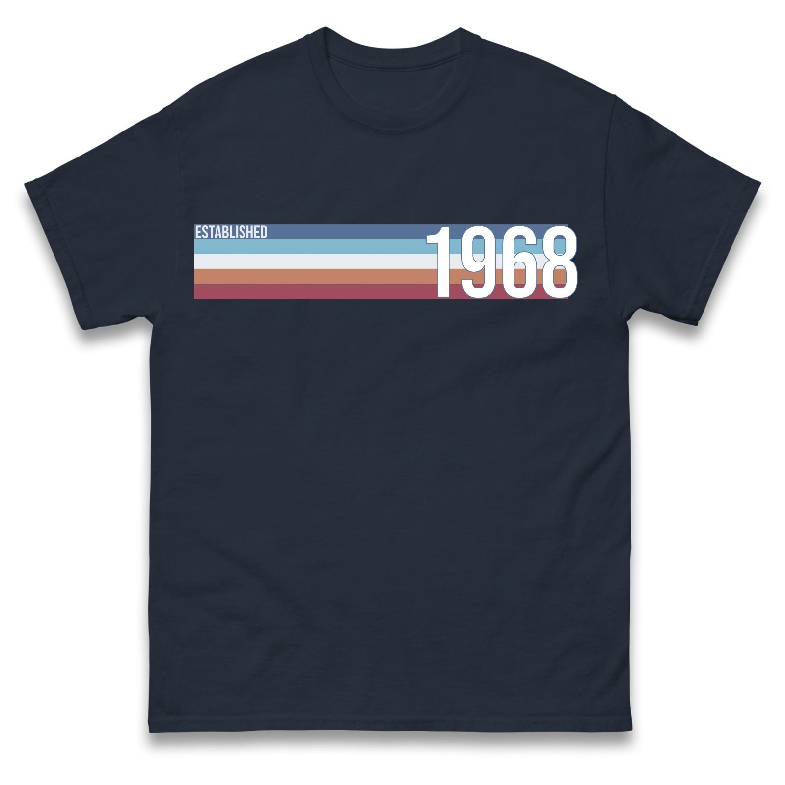 Established 1968 T-Shirt Vintage Birthday Giftth 58 Bday Unisex Tee