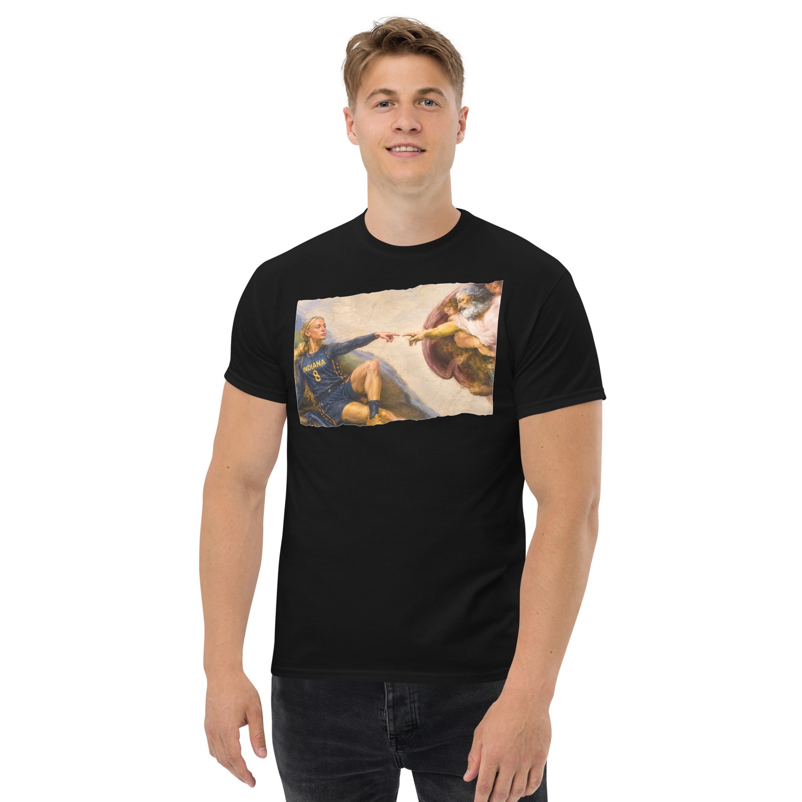 Funny Sophie Cunningham Shirt Finger Point Sistine Chapel Tee Indiana Basketball
