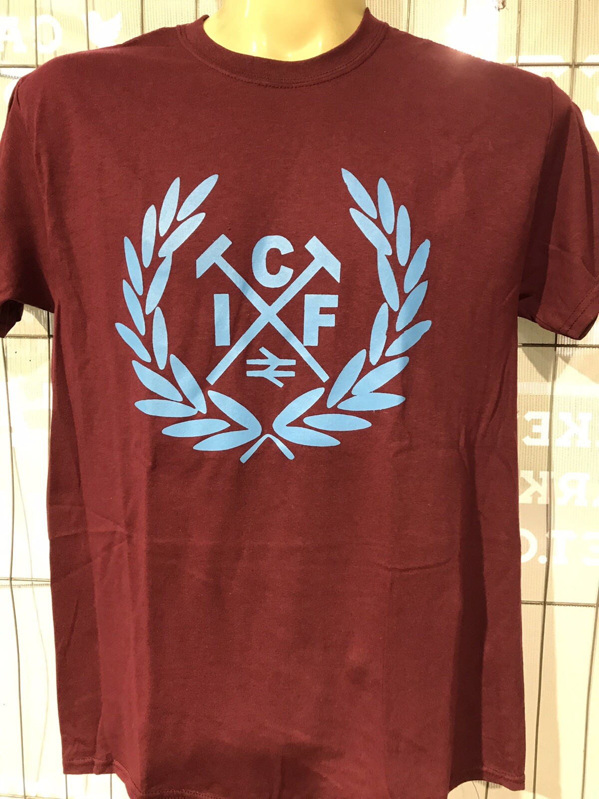 Reprint West Ham Fan T.shirt Design By Seller ICF COYI Hammers All Sizes