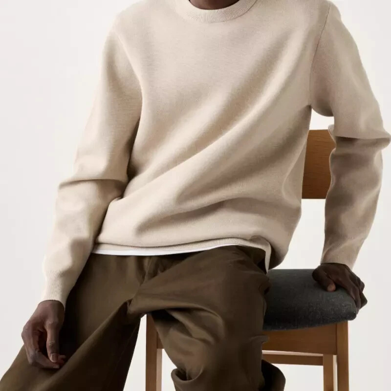 UNISEX Wear UNIQLO Machine-Washable Milano Ribbed Sweater Stretchy Knit