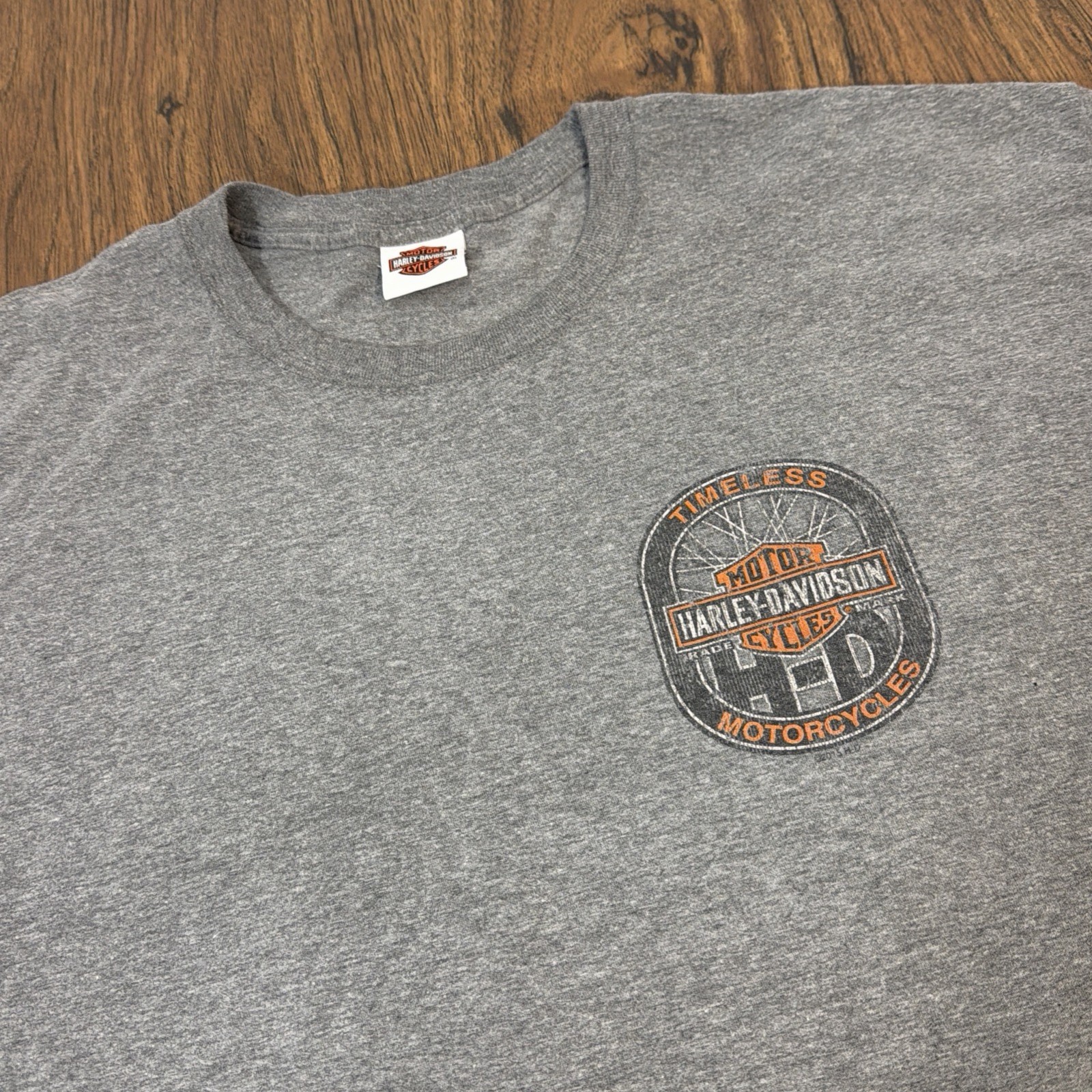 Harley Davidson Mens 2XL Gray T-Shirt Indianapolis Indiana RK Stratman Vintage
