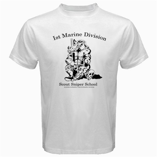 USMC United States Marine Corps Scout Sniper Camp Pendleton School T-shirt