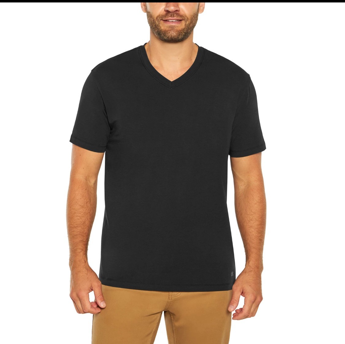 Banana Republic V-Neck T-Shirt 3-Pack Cotton Stretch White Black Sizes M-XL