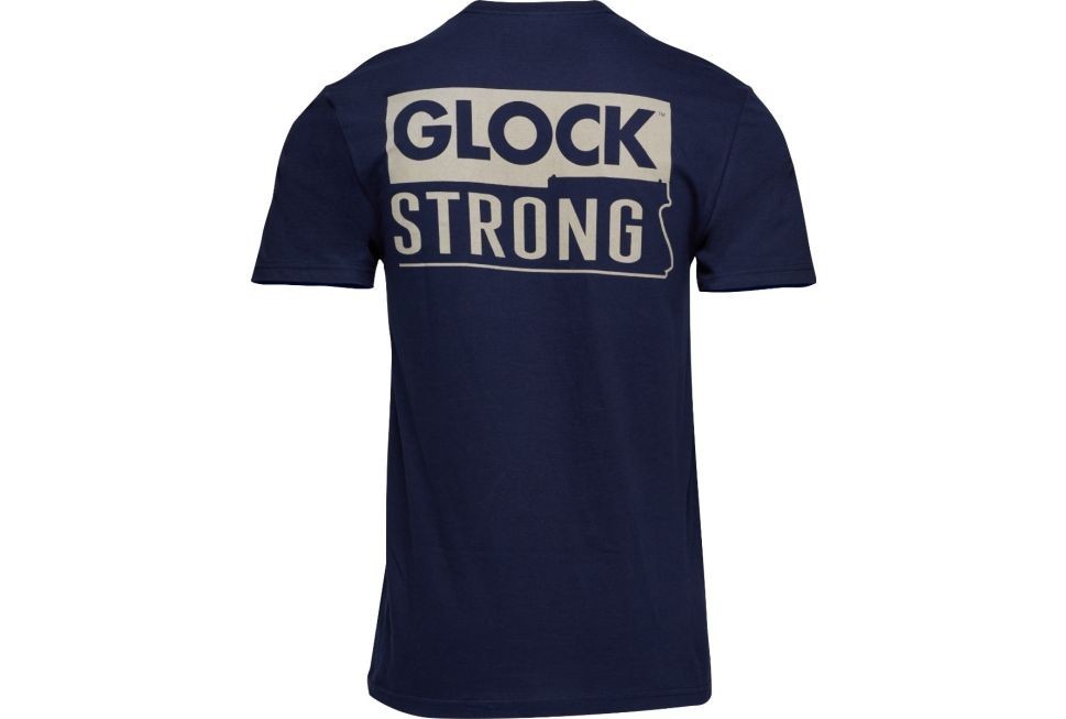 Glock Strong Tee Navy Ringspun Cotton Short Sleeve