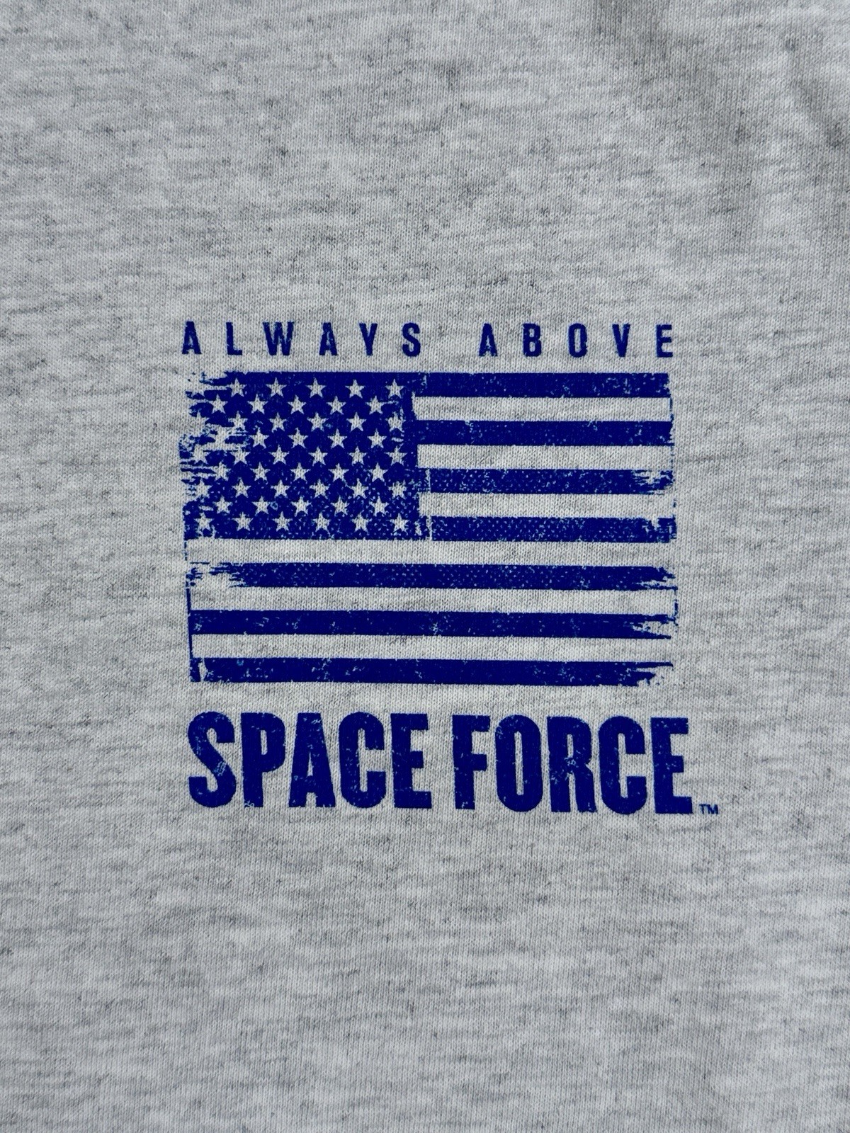 United States Space Force USSF “ALWAYS ABOVE” Ash Gray Long Sleeve T-Shirt -Sz L