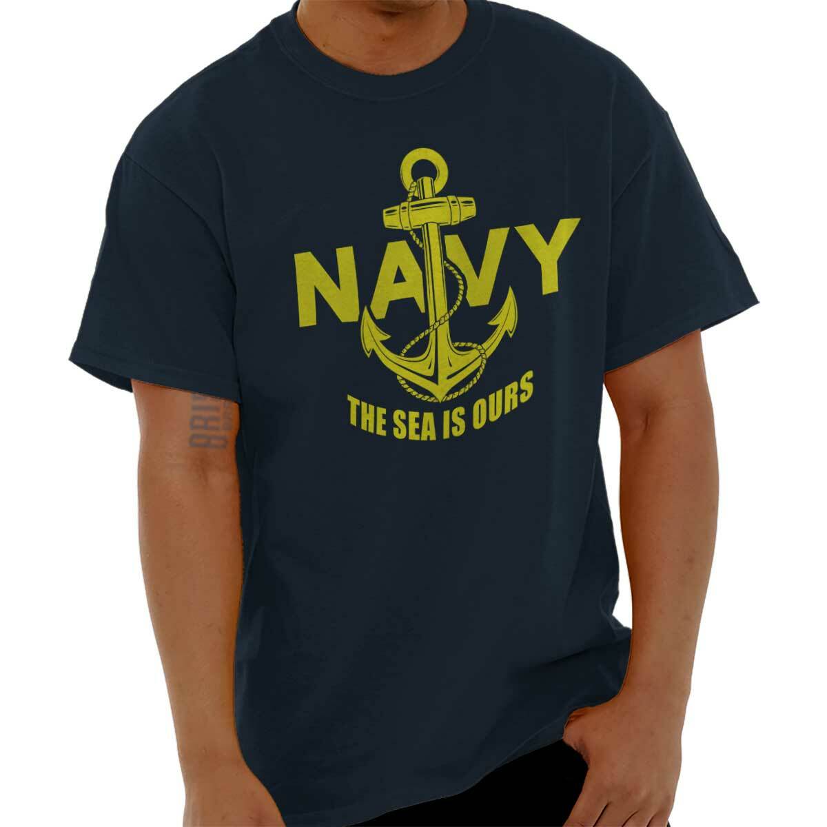Military Navy Seal Anchor The Sea is Ours Womens or Mens Crewneck T Shirt Tee