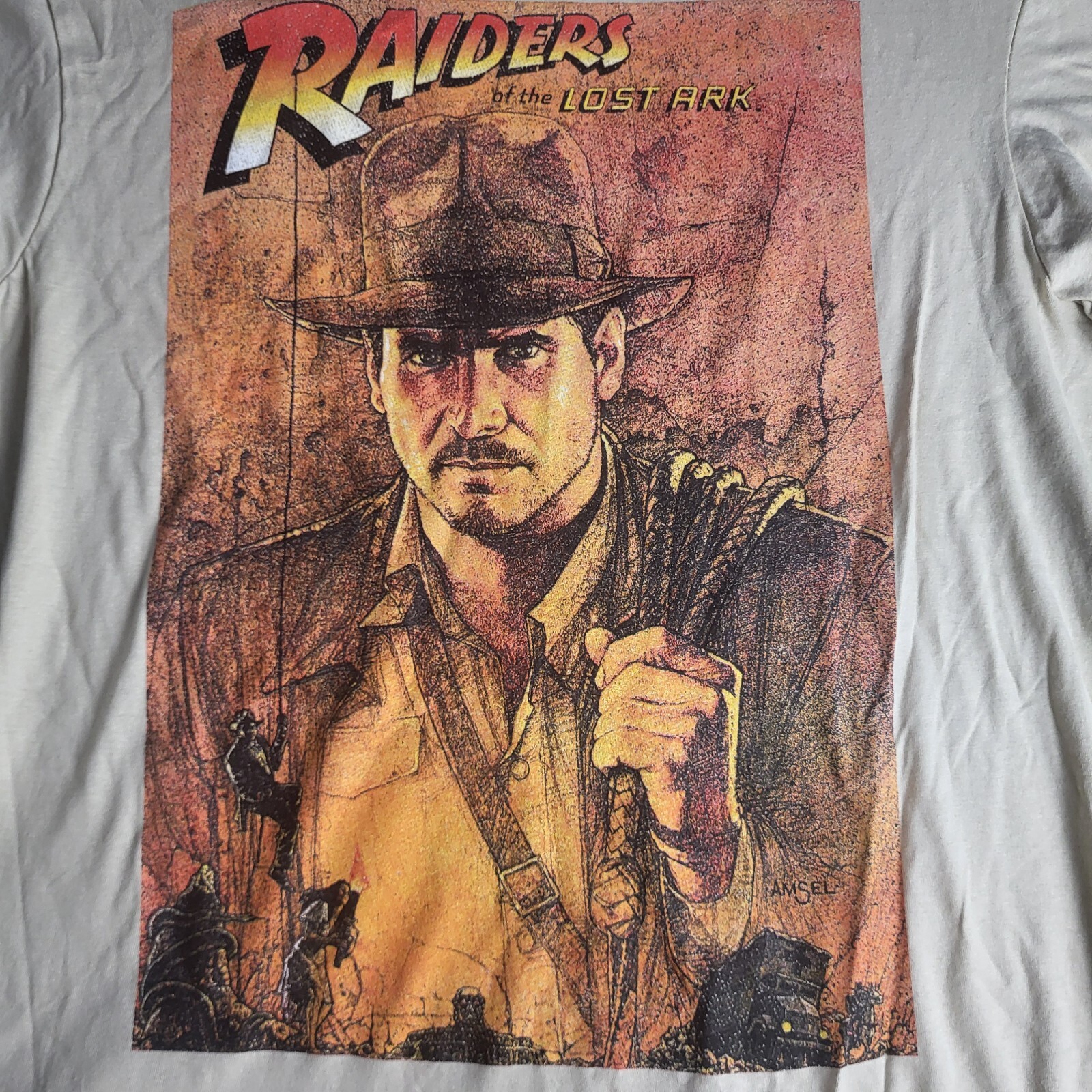 Indiana Jones Raiders Of The Lost Ark Movie Amsel Harrison Ford Shirt NWT Large