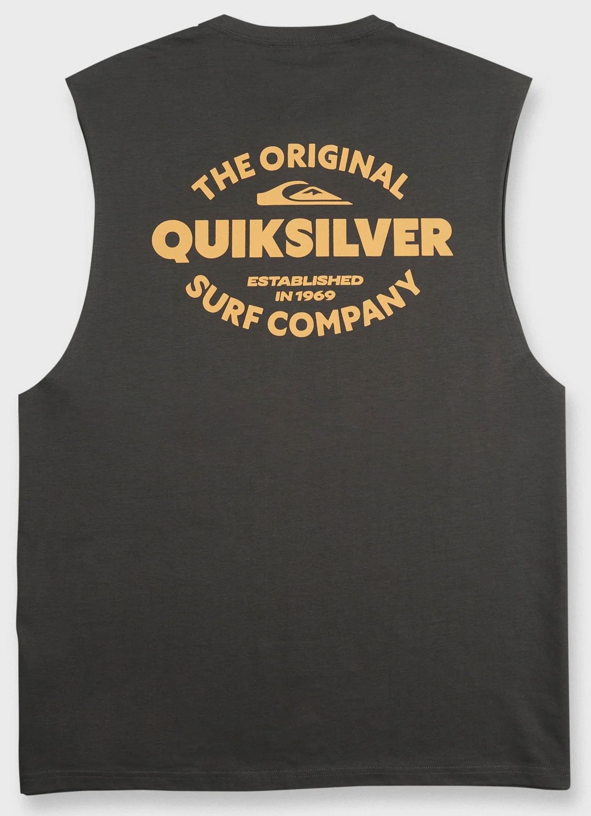 Quiksilver Men’s The Shed Tank Top – Oversized Cotton Muscle Tank, Phantom – New