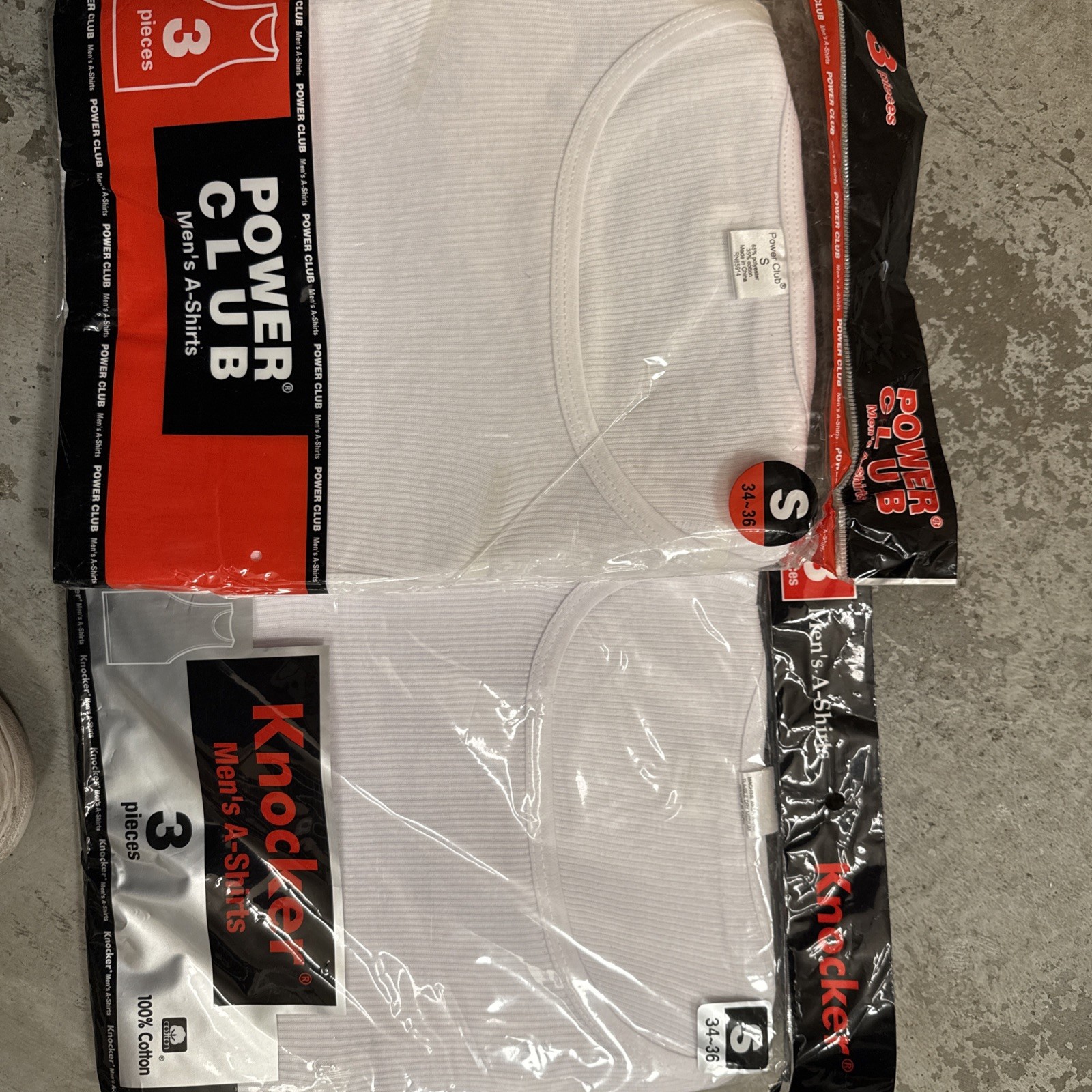 Lot Of 6 White Small A-Shirt/ Tang Top Special,Last Of Inventory