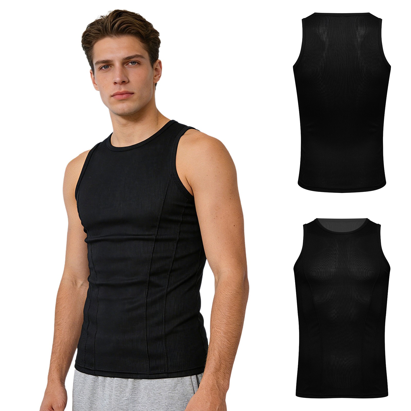 Men’s Vest Daily Wear Shirts Sports Tank Top Party T-Shirt Fitness Undershirts