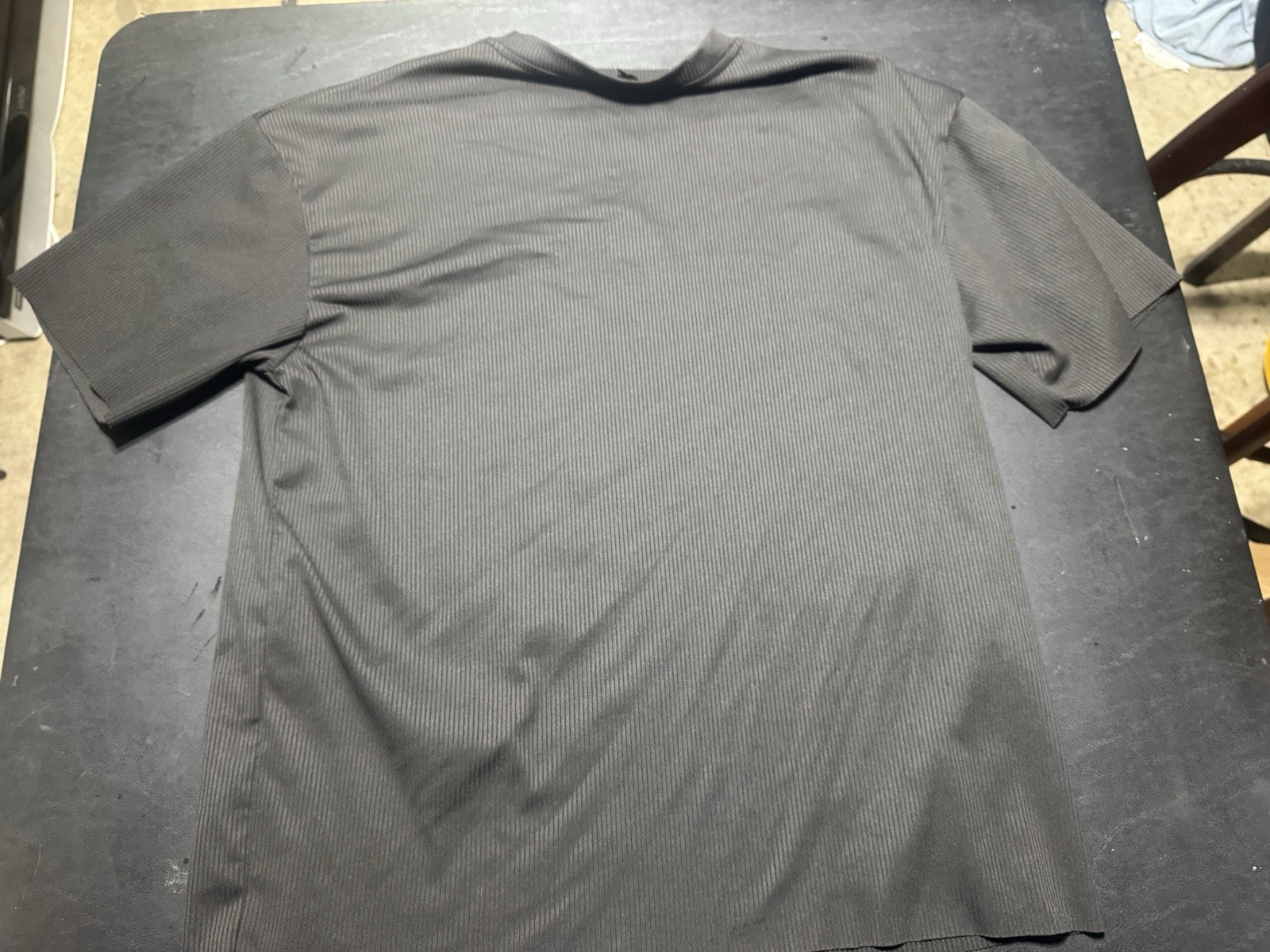 Black ribbed tee, Size L #ribbed #tee