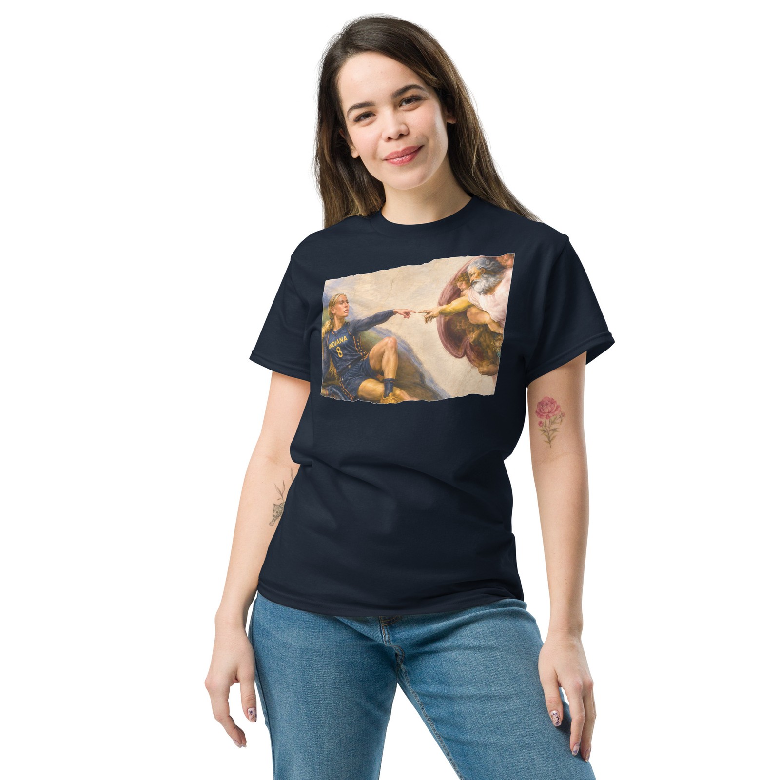 Funny Sophie Cunningham Shirt Finger Point Sistine Chapel Tee Indiana Basketball