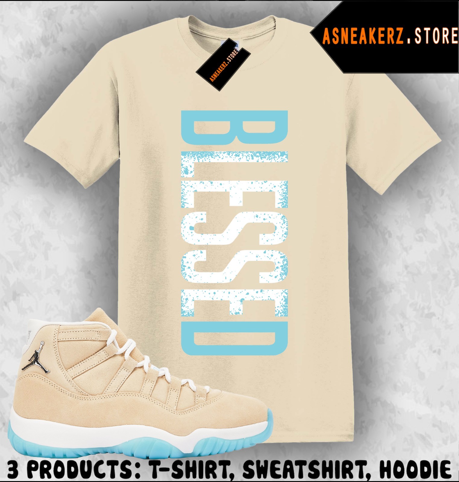 Shirt To Match AJ 11 H-Town Houston Sneaker Matching Tee VERTBLS Blessed T-Shirt