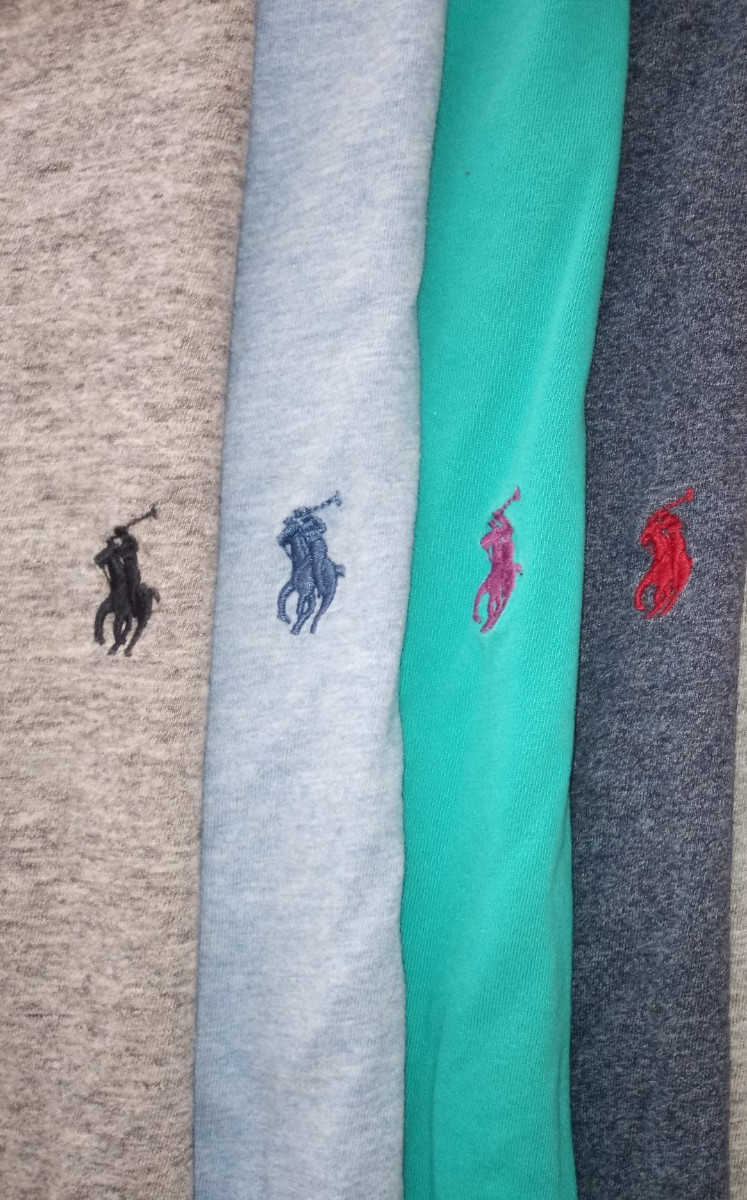 😃Lot 8 Ralph Lauren Polo V-NECK Short Sleeve Men T-Shirts M Medium 3 NWOT