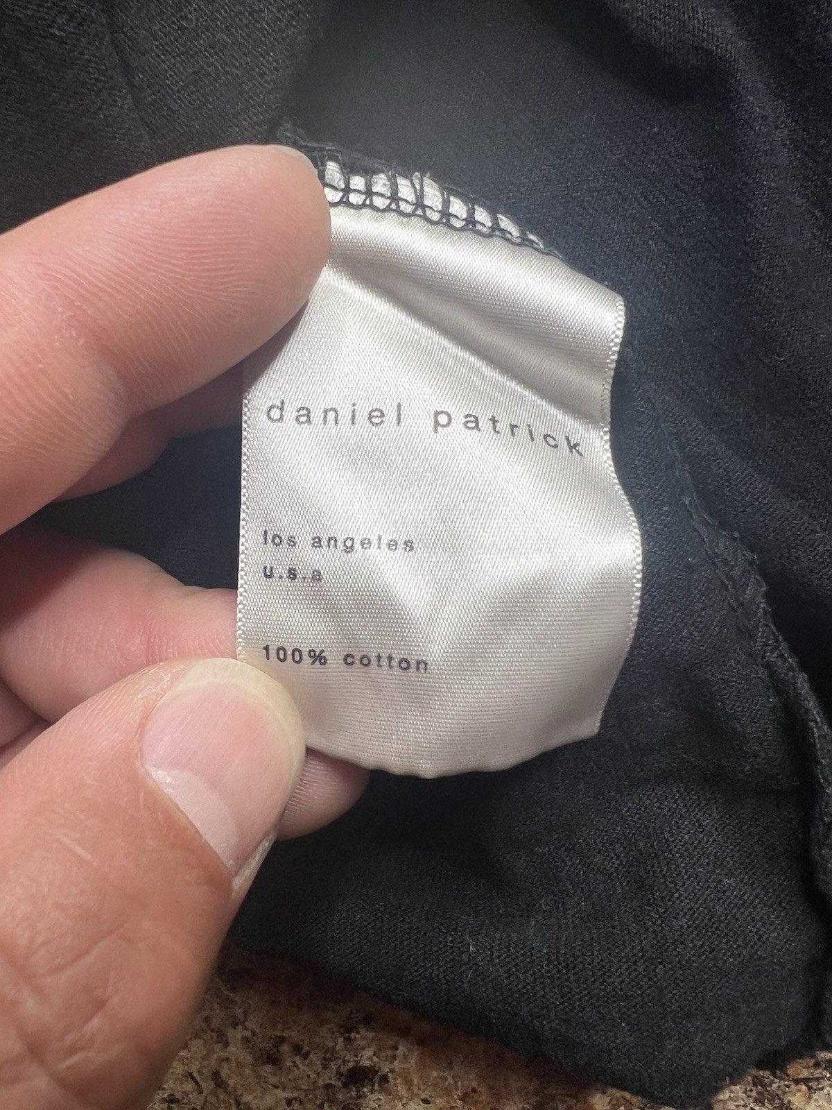 Daniel Patrick Los Angeles Black Sleeveless Shirt Men’s US Medium Cotton