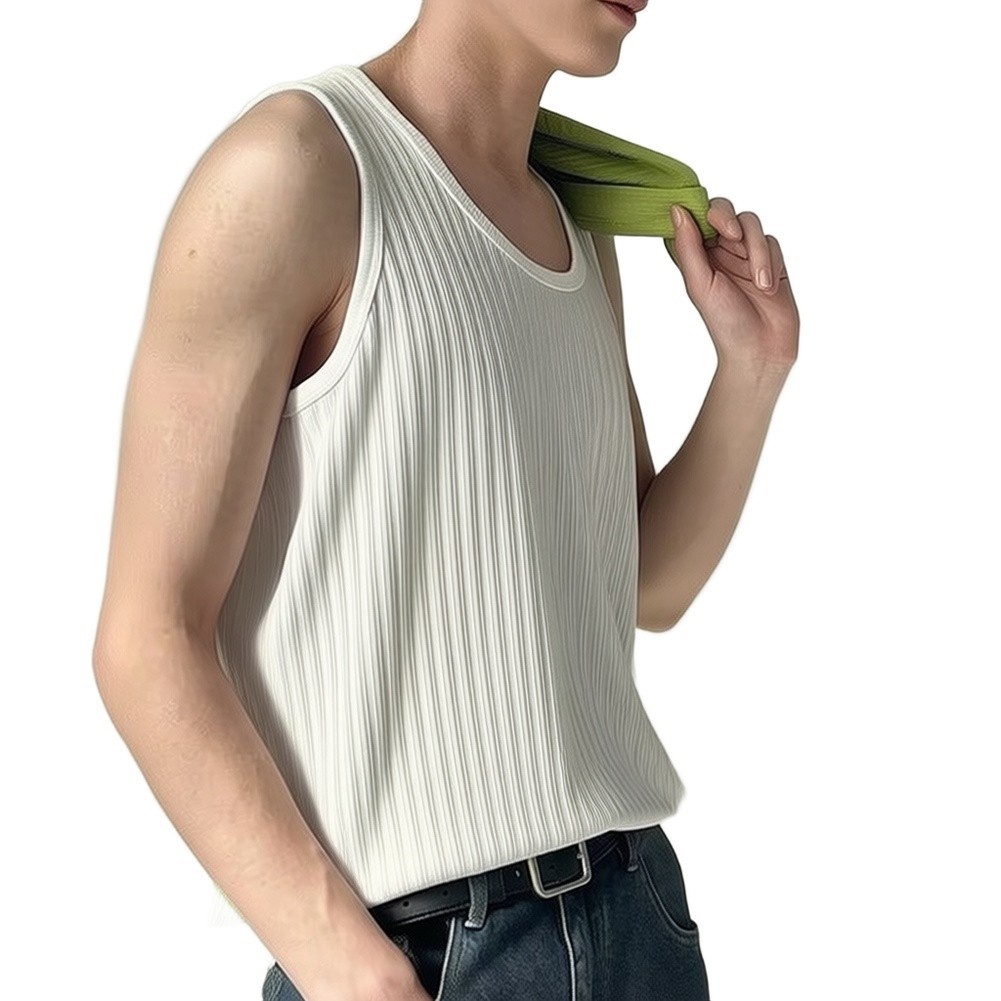 Men’s Sleeveless Tank Top Quick Dry Casual Vest for Daily Fitness Wear