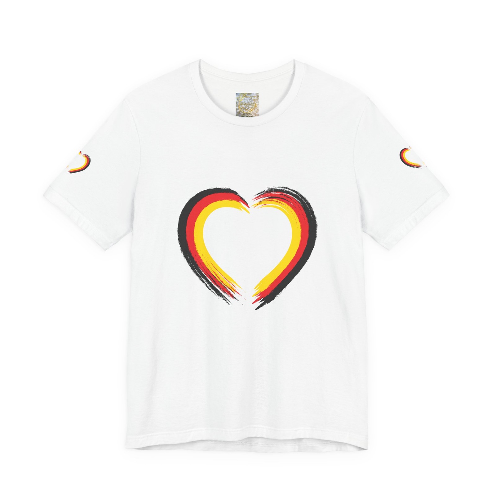 Paint Brush Heart Tee | Red Yellow Black Heart Shirt