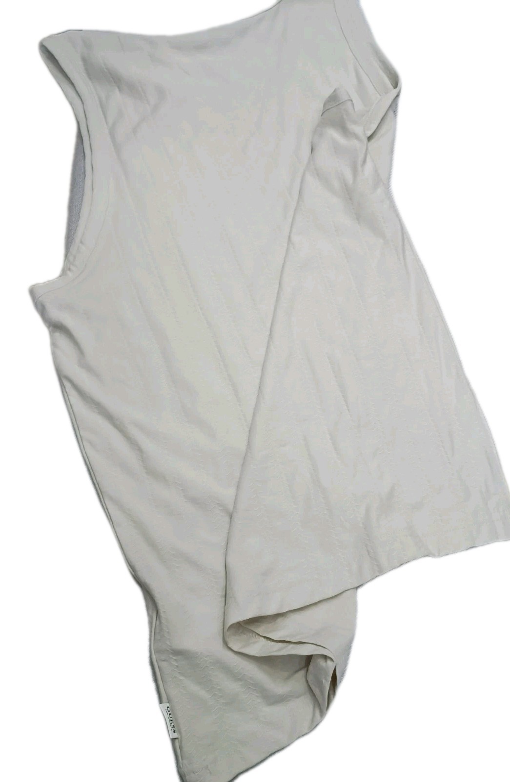 Guess Los Angeles Brand Men Tagless Tank Top T-Shirt Summer Size Large Cream