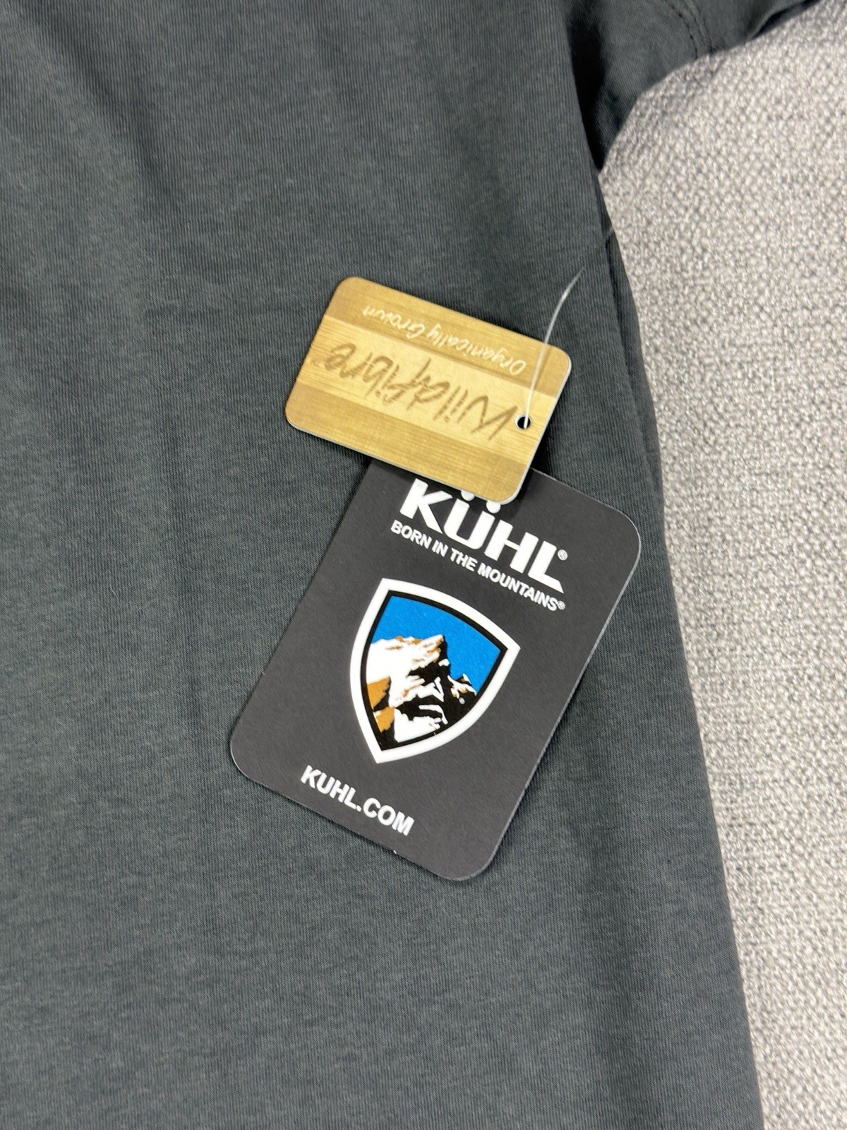 Kuhl Shirt Men Extra Large Cotton Gray Hiking Trek Mountain Logo New