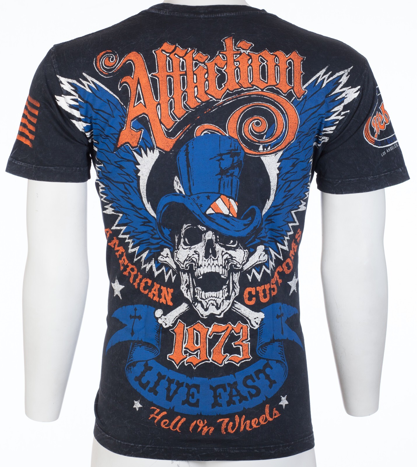$58 AFFLICTION American Customs STRAIGHT SIX Short Sleeve Slim Fit T-shirt NWT