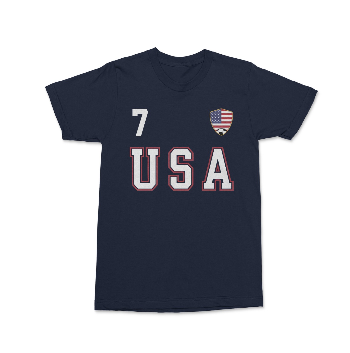 USA Reyna 7 Soccer Inspired Jersey Style 2-Side Unisex T-Shirt