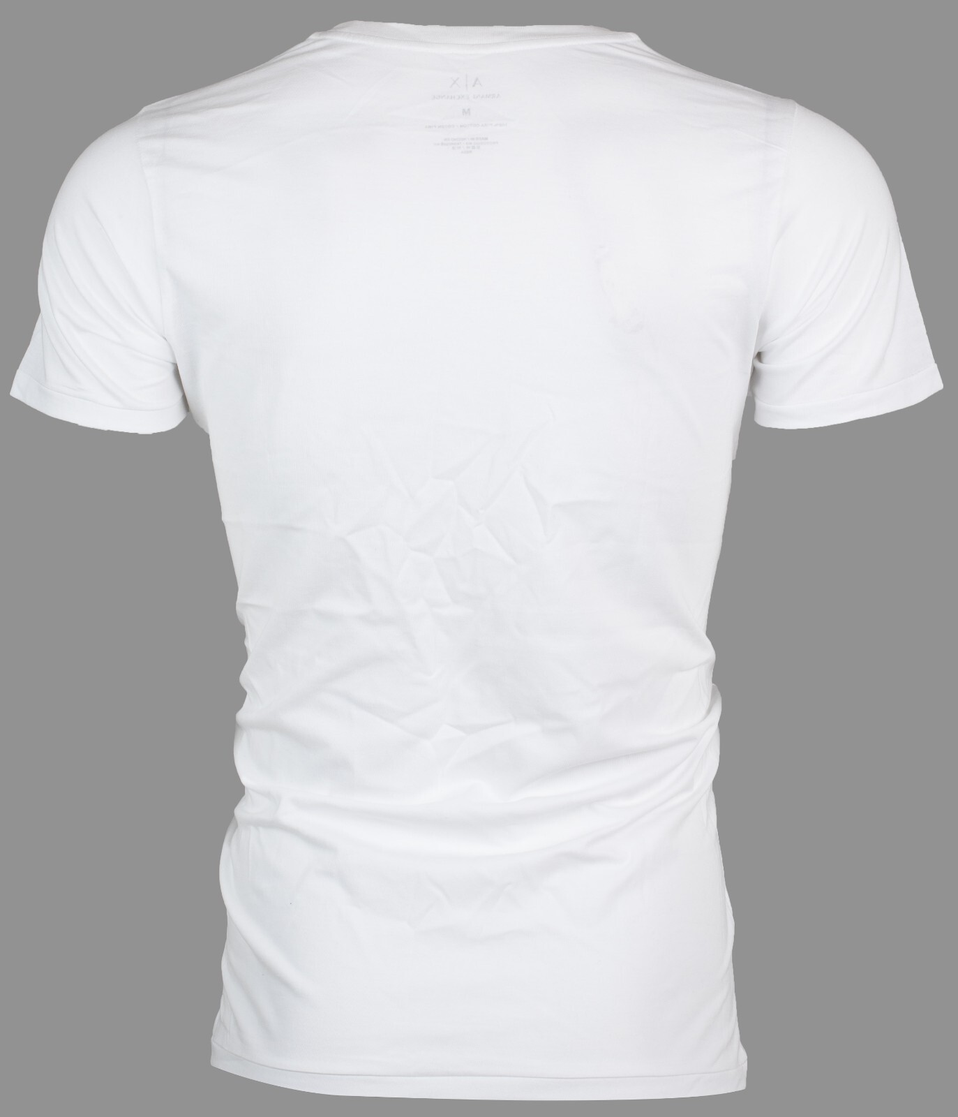 ARMANI EXCHANGE White RIGHT SIDE UP Short Sleeve Slim Fit Designer T-shirt NEW
