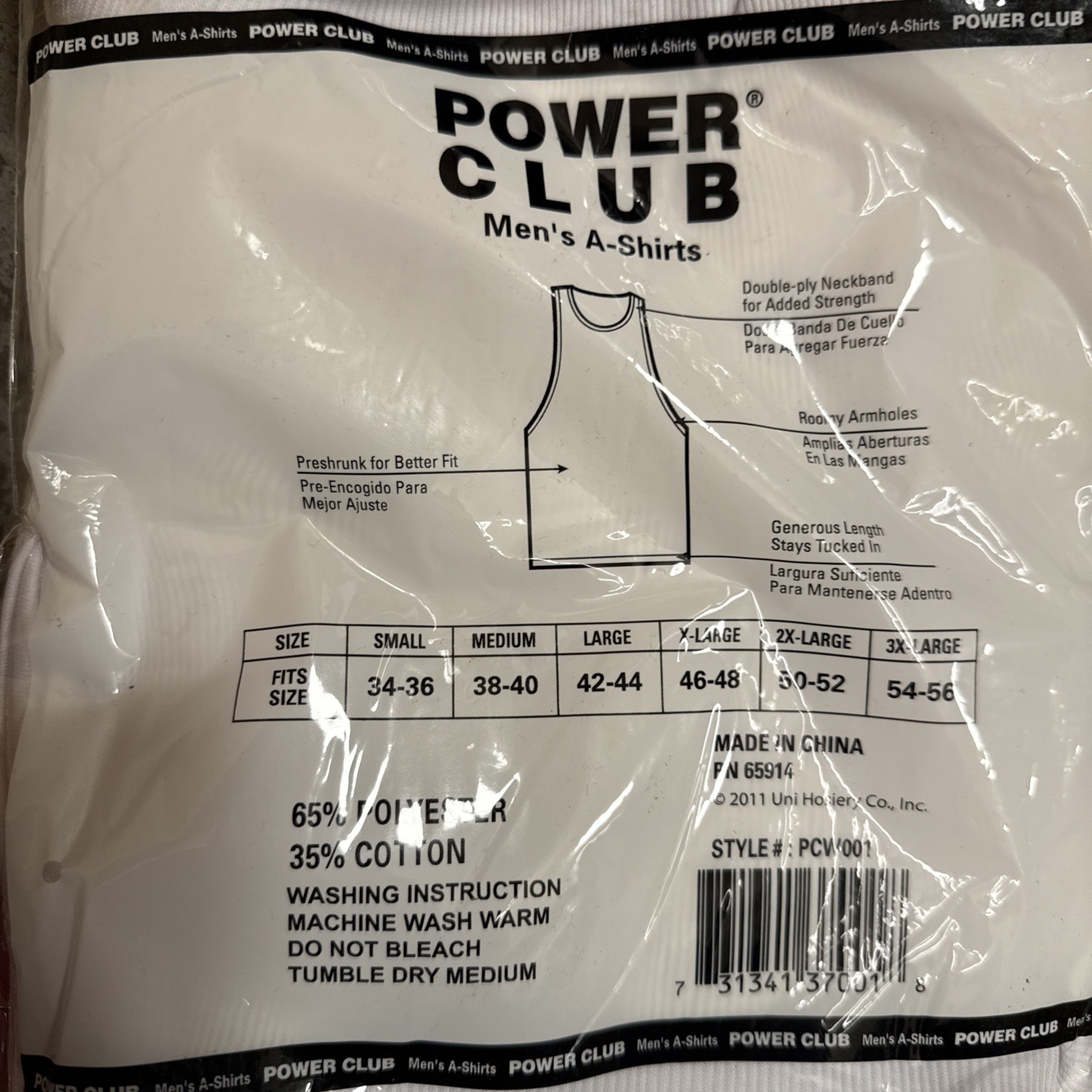 Lot Of 6 White Small A-Shirt/ Tang Top Special,Last Of Inventory
